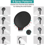 Shower Head 10‘’ High Pressure Rainfall Shower Head/Handheld Shower Combo with 11'' Extension Arm, 9 Settings Anti-leak Head with Holder, Height/Angle Adjustable, Chrome, Matte Black