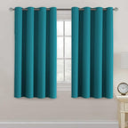 H.VERSAILTEX Blackout Curtain for Living Room Thermal Insulated Window Treatment Curtain 54 inch Length Energy Saving Solid Grommet Top Blackout Drape, One Panel, Turquoise Blue, 52" W x 54" L