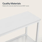 HOOBRO 29.5" Narrow Console Table, 3 Tier Entryway Table with Shelves, Thin Sofa Table, Behind Couch Table, Display Side Table, for Hallway, Entrance, Living Room, White WH73XG01