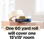 Scotch General Purpose Masking Tape, 1.88 in x 60.1 yd, Beige, Sticks for Up to 5 Days, Removes Easily Without Leaving Sticky Residue, Easy-to-Tear Masking Tape (2050-48MP)