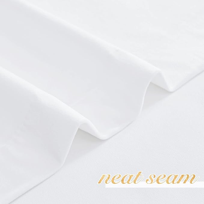 NICETOWN Insulated White Velvet Curtains for Patio, Solid Heavy-Duty Large Window Treatments Drapes for Sliding Glass Door (2 Panels, 108 inches Long)