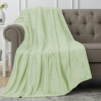 Utopia Bedding Fleece Blanket Throw Size Sage Green 300GSM Luxury Anti-Static Fuzzy Soft Microfiber Blanket for Couch, Sofa and Bed (50x60 Inch)