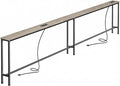 SUPERJARE Sofa Table with 2 Power Outlets and USB-C Ports, 5.9 Inch Narrow Console Table with Storage, Extra-Long, for Entryway Hallway Couch Behind Sofa, Small Spaces (Oak, 5.9"D x 110.2"W x 29.7"H)