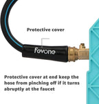 Fevone Kink Free Garden Hose 75 ft, All Weather Flexible, Heavy-Duty & Durable, Solid Brass Fittings, Leak-Free Connection