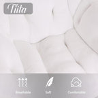 Tiita Lazy Chair with Ottoman, White Modern Large Accent Chair, Comfy Leisure Sofa Armchair with Ottoman, Reading Chair with Footrest for Bedroom, Living Room, Dorm Rooms, Plush White