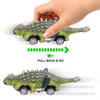 DINOBROS 6-Pack Dinosaur Pull Back Cars