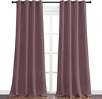 NICETOWN Dry Rose Blackout Curtains 120" Long for Office, Dining Room, Guest Room, 55" Wide, 2 Pieces, Sound Reducing Heat and Cold Block Curtain Panels for Modern Room Decorative