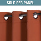 H.VERSAILTEX Blackout Curtain for Living Room Thermal Insulated Grommet Window Treatment Panel for Bedroom, Energy Saving Curtain for Large Window, Thick and Soft - Orange -Set of 1 Panel, 52'W x 96'L