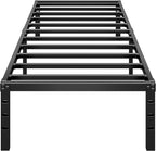 Metal Platform Bed Frame 12 Inch Tall,No Box Spring Needed,Twin Size Bed with Heavy Duty Strong Support Slats,Easy to Assemble,Black
