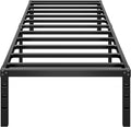 Metal Platform Bed Frame 14 Inch Tall,No Box Spring Needed,Twin Size Bed with Heavy Duty Strong Support Slats,Easy to Assemble,Black