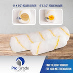 Pro Grade Paint Roller Kit, Brush & Roller,10 Piece Set, Wall Painting Naps for Professionals & Homeowners - All Paints & Stains, Washable, Reusable, Easy to Clean, Superior Absorbency.