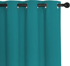 NICETOWN Blackout Patio Curtains 100 x 144 Inches Long for Sliding Door Extral Wide Blackout Curtain Panels Thermal Insulated Room Divider - Grommet Top, 100" W x 144" L, 1 Panel, Peacock Teal