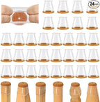 32 Pcs Chair Leg Floor Protectors for Hardwood Floors Silicone Covers to Protect Wood Tile Floors Scratches Felt Pads Furniture Leg Caps No Noise (Fit:0.5"-0.89")