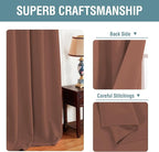 H.VERSAILTEX Blackout Curtain for Bedroom Thermal Insulated Window Treatment Curtain 54 inch Length Energy Saving Solid Grommet Top Blackout Drape, One Panel, Washed Spice, 52" W x 54" L