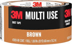 3M Multi-Use Colored Duct Tape, Brown with Strong Adhesive and Water-Resistant Backing, Multi-Surface 3M Duct Tape for Indoor and Outdoor Use, 1.88 Inches x 20 Yards, 1 Roll (3920-BR)