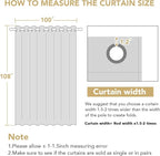 H.VERSAILTEX Blackout Patio Curtains 100 x 108 Inches for Sliding Door Extral Wide Blackout Curtain Panels Thermal Insulated Room Divider - Grommet Top, 9' Tall by 8.5' Wide - Charcoal Gray