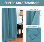 H.VERSAILTEX Blackout Curtain for Living Room Thermal Insulated Window Treatment Curtain Extra Long 84 inch Length Energy Saving Solid Grommet Top Blackout Drape, One Panel, Storm Blue, 52" W x 84" L