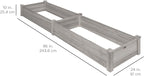 Best Choice Products 8x2ft Outdoor Wooden Raised Garden Bed Planter for Vegetables, Grass, Lawn, Yard - Gray