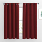 NICETOWN Burgundy Red Blackout Draperies Curtains - Thermal Insulated Solid Grommet Blackout Curtains/Panels/Drapes for Present (1 Pair, 52 by 63-Inch)