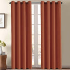 H.VERSAILTEX Blackout Curtain for Living Room Thermal Insulated Grommet Window Treatment Panel for Bedroom, Energy Saving Curtain for Large Window, Thick and Soft - Orange -Set of 1 Panel, 52'W x 96'L