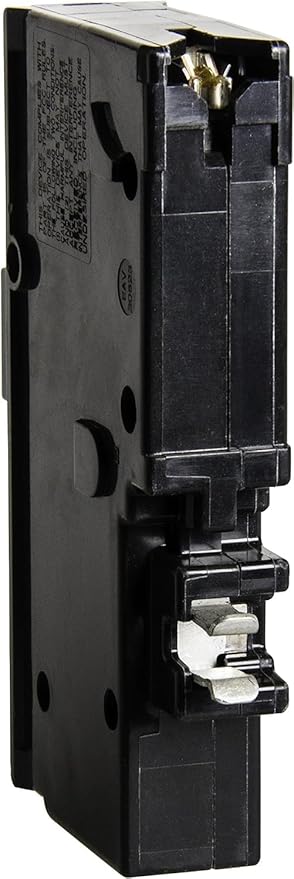 Square D by Schneider Electric Homeline 15 Amp Mini Circuit Breaker, 1 Pole, 120V AC, 10kA Breaking Capacity, Plug in Mount, CAFI/CAFCI, Residential Use (HOM115PCAFIC)