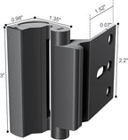 2Pack Door Reinforcement Lock Withstands 800lbs of Force - Black Extra Proof Door Lock for Kids Safety Drilling Required,Prevents Unauthorized Entry,Add a Door Security Locks for Home Safety & Privacy