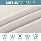 H.VERSAILTEX Light Blocking Curtain for Living Room Thermal Insulated Window Treatment Panel/Drape for Dining Room, Elegant Soft Curtain for Bedroom Grommet Top One Panel (Ivory - 52x54 Inches)
