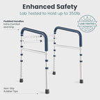 PELEGON Toilet Safety Rails (350 lb) - Adjustable Toilet Safety Frame & Rails, Toilet Safety Rail for Elderly Adults, Toilet Handles for Seniors, Toilet Bars for Elderly & Handicap