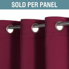 H.VERSAILTEX Light Blocking Blackout Curtains Window Treatment Thermal Insulated Grommet Energy Saving Curtains/Drapes for Bedroom/Living Room (52 x 102 Inch, Burgundy Red)