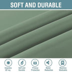 H.VERSAILTEX Blackout Curtain for Bedroom Small Window Kitchen Blackout Curtains 45 inch Length Energy Saving Solid Grommet Blackout Drape, One Panel, Green Bay, 52" W x 45" L
