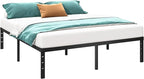 Metal Platform Bed Frame 14 Inch Tall,No Box Spring Needed,King Size Bed with Heavy Duty Strong Support Slats,Easy to Assemble,Black