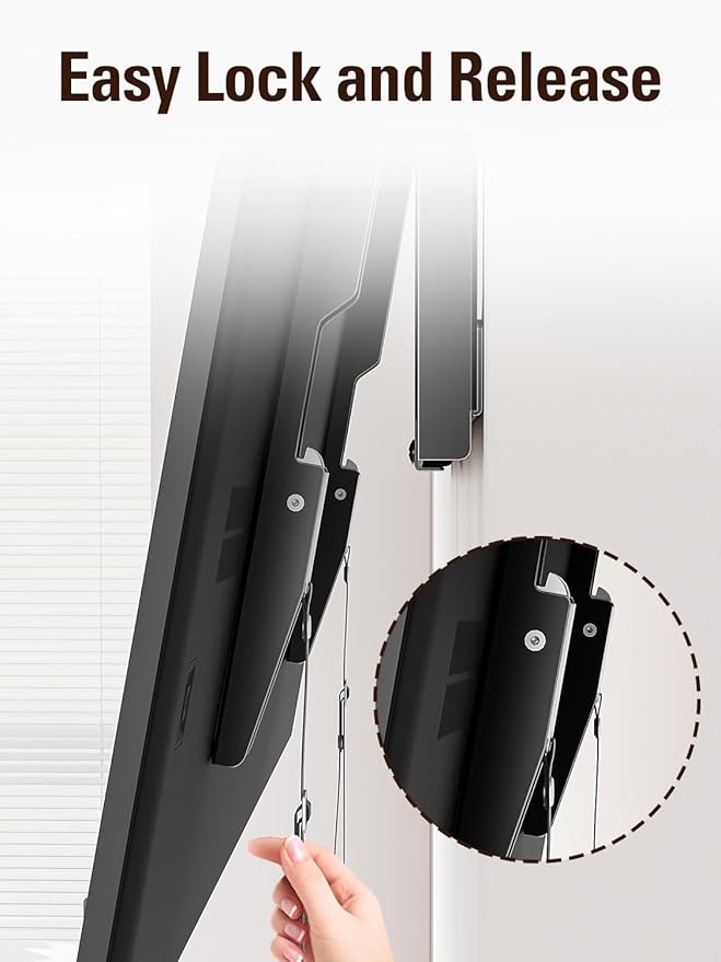 Mounting Dream TV Mount Fixed for Most 42-84 Inch Flat Screen TVs, UL Listed TV Wall Mount Bracket up to VESA 600 x 400mm and 132 lbs - Fits 16"/18"/24" Studs - Low Profile and Space Saving MD2163-K