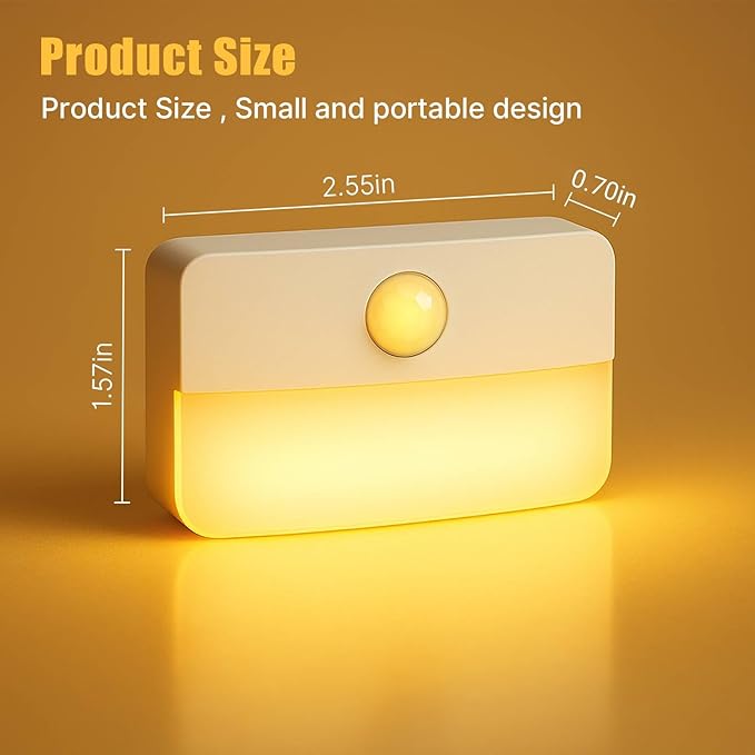 16 Pack Motion Sensor Stair Light for Indoor, Battery Operated Closet Lights, Stick on Anywhere Hallway Lamp, Portable Led Night Lamps for Bedroom Under Cabinet Kitchen