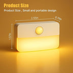 3 Pack Motion Sensor Stair Light for Indoor, Battery Operated Closet Lights, Wireless Stick on Anywhere Hallway Lamp, Portable Led Night Lamps for Bedroom Under Cabinet Kitchen
