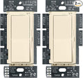 Lutron Diva LED+ Dimmer Switch for Dimmable LED, Halogen and Incandescent Bulbs, 150W/Single-Pole or 3-Way, DVCL-153P-AL, Almond (Pack of 2)