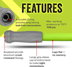 Flexzilla Garden Hose with SwivelGrip, 5/8 in. x 50 ft., Lightweight All-Weather Water Hose, Durable and Flexible, Leak-Free Connections