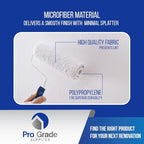 Pro Grade Paint Roller Kit, Brush & Roller,10 Piece Set, Wall Painting Naps for Professionals & Homeowners - All Paints & Stains, Washable, Reusable, Easy to Clean, Superior Absorbency.
