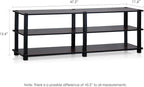 Furinno Turn-S-Tube No Tools 3-Tier Entertainment TV Stands, Dark Cherry and Black