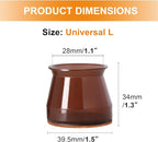 24 Pcs Chair Leg Floor Protectors for Hardwood Floors Silicone Covers to Protect Wood Tile Floors Felt Bottom Furniture Leg Caps Anti-Scratch Reduce Noise (Fit:1.3"-2")