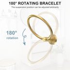 SetSail Towel Holder for Bathroom Wall Screw-in Gold Towel Ring Stainless Steel Hand Towel Holder Heavy Duty Towel Hanger for Bath, Kitchen Drill Hole, 3 Packs