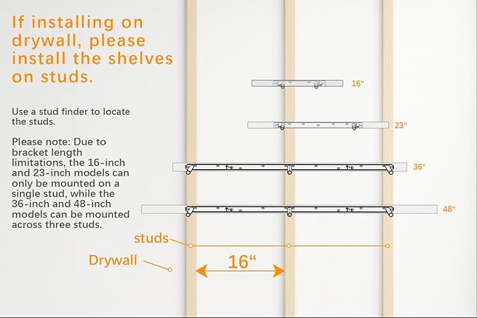 BAYKA White Floating Shelves for Wall, 36 inches Wall Mounted Rustic Wood Shelves for Bathroom, Bedroom, Living Room, for Book/Storage/Decor（Set of 3）