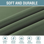H.VERSAILTEX Blackout Curtain for Living Room Thermal Insulated Window Treatment Curtain Extra Long 96 inch Length Energy Saving Solid Grommet Top Blackout Drape, One Panel, Bronze Green, 52"W x 96"L