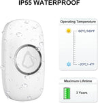 SECRUI Wireless Doorbell, Waterproof Door Bell Ringer Wireless 1000ft Range, 2 Remote Buttons Different Tones, 58 Chimes 5 Volume Levels LED Flash, Door Bells & Chimes for Home/Classroom/Office
