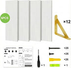 YGEOMER 23.6 Inch Floating Shelves for Wall, Farmhouse Wall Shelves for Bedroom, Bathroom Storage, Living Room and Kitchen Decor (Set of 6 White)