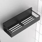HuggieGems 2 Pack Magnetic Spice Storage Rack Organizer for Refrigerator and Oven, Black Fridge Organizers and Storage