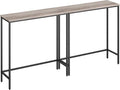 HOOBRO 2 Pack Narrow Console Table, 29.5" Small Entryway Table, Thin Long Sofa Side Display Table, for Hallway, Bedroom, Living Room, Foyer, Greige and Black BG75XGP201