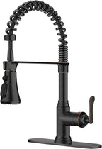 FORIOUS Rustic Kitchen Faucet with Pull Down Sprayer Oil Rubbed Bronze, 3 Modes Stainless Steel High Arc Vintage Spring Sink Faucet 1 or 3 Holes for Pot Filler, Farmhouse Camper Wet Bar