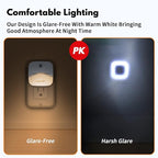 LED Night Lights Plug into Wall with Dusk-to-Dawn Sensor, Automatically Turn on and Off,Night Light for Kids,Bedroom,Bathroom,Stairs,Warm White, 6 Packs
