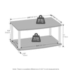 Furinno Turn-N-Tube Printer Stand with Storage, 2-Tier Printer Table, Under Desk Printer Stand, Toolless Assembly, for CPU, Office Supplies, Home Office, Columbia Walnut
