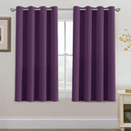 H.VERSAILTEX Blackout Curtain for Living Room Thermal Insulated Window Treatment Curtain 54 inch Length Energy Saving Solid Grommet Top Blackout Drape, One Panel, Plum Purple, 52" W x 54" L